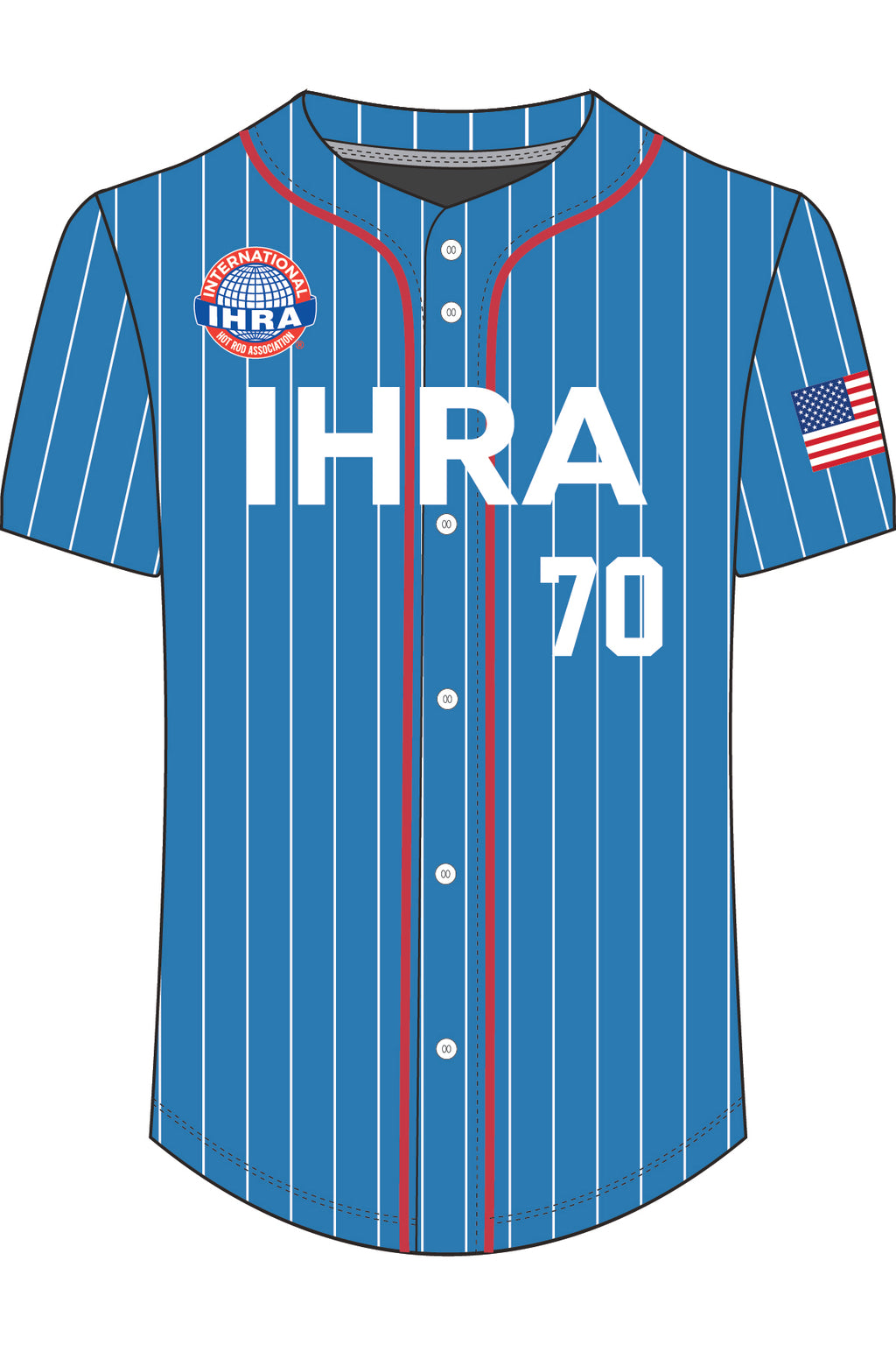 IHRA Pinstripe Baseball Jersey