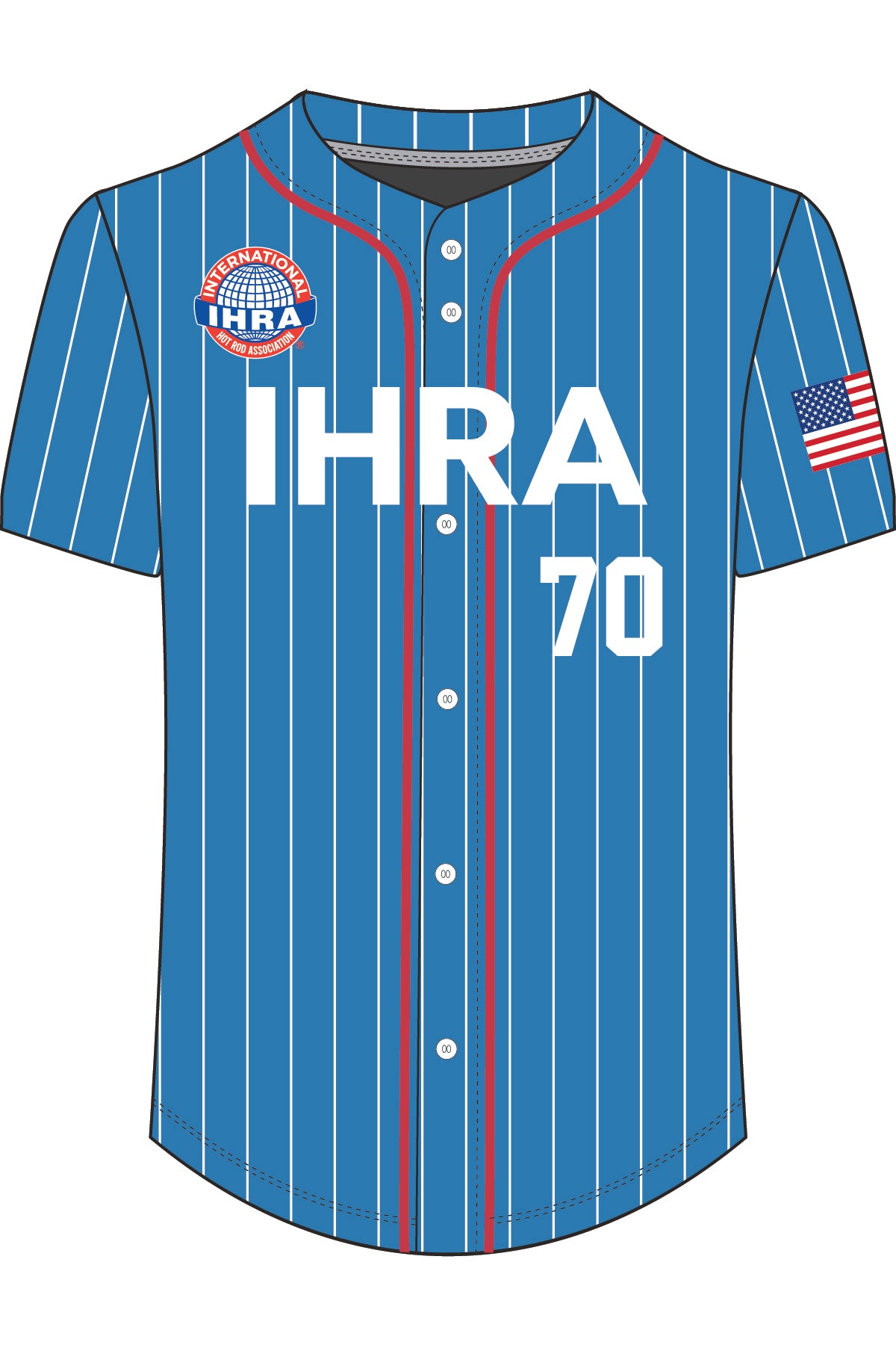IHRA Pinstripe Baseball Jersey